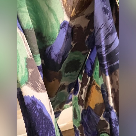 FINAL PRICE NWT BCBGMAXAZRIA Silk Multicolor Green Floral Drape Pleated Dress - Picture 10 of 10